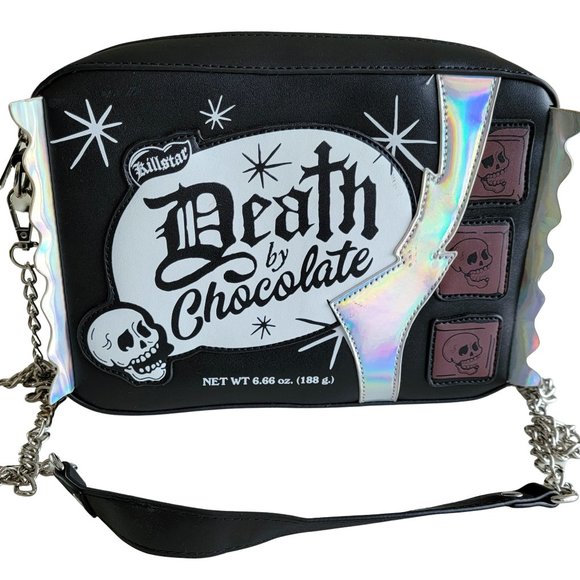 Killstar Handbags - Killstar Death by Chocolate Gothic Punk Handbag Chain Strap